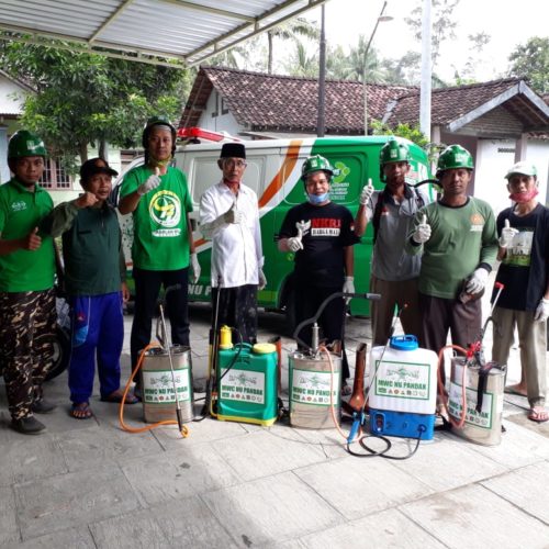 Langkah Cepat MWC NU Pandak Melawan Virus Corona