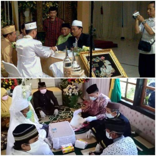 Akad Nikah Tanpa Jabat Tangan Karena Virus