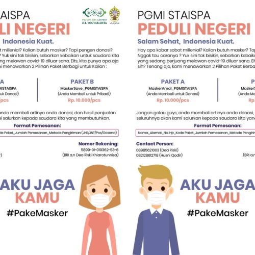 PGMI STAISPA Galang Donasi Masker untuk Warga Terdampak Covid-19, Mau Ikutan