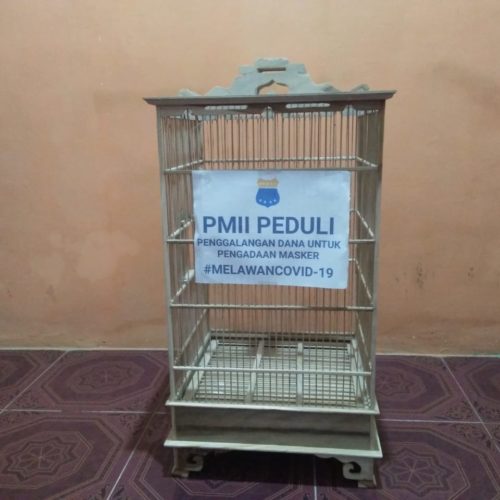 Unik! PMII Pati Buka Donasi Peduli Covid-19, Seorang Warga Sumbang Kurungan Burung