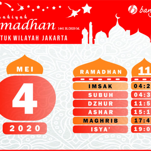 Jadwal Imsak dan Subuh Hari ini 4 Mei 2020 untuk Wilayak Jakarta dan Sekitarnya