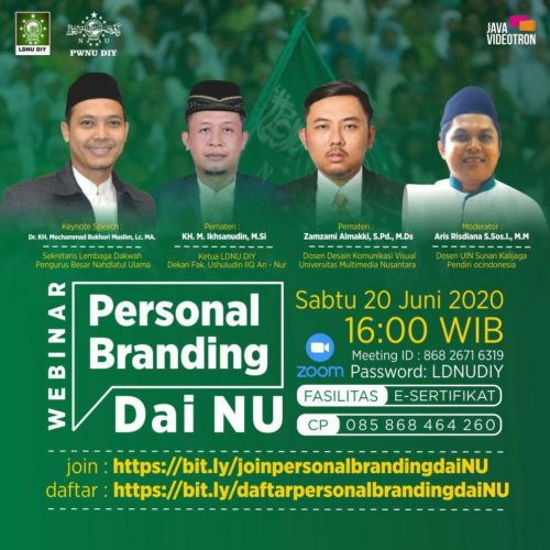 Kembangkan Kapasitas DAI, LDNU DI Yogyakarta Gelar Bincang Sore Personal Branding Dai