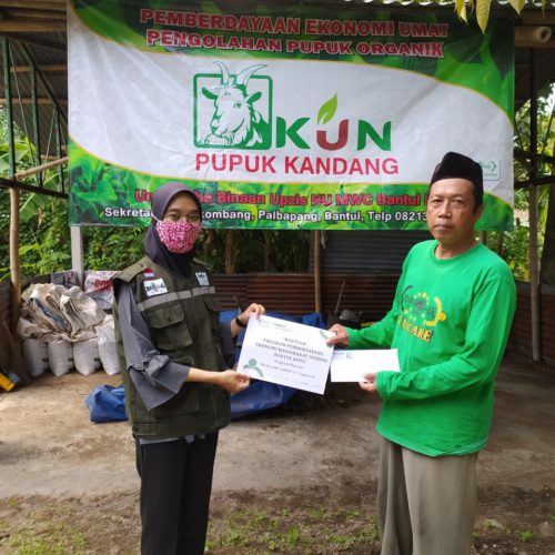 LAZISNU DIY Salurkan Bantuan UMKM Pengolahan Pupuk Kandang