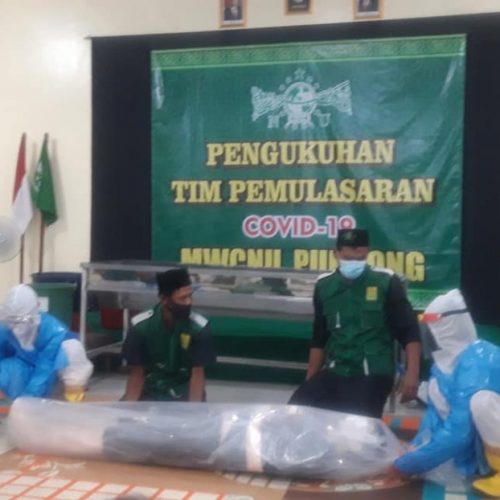 MWC NU Pundong Selenggarakan Sosialisasi dan Pelatihan Rukti Jenazah Covid19