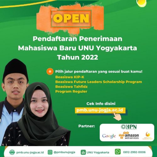 UNU Yogyakarta Mulai Buka Pendaftaran Mahasiswa Baru. Ada Banyak Beasiswanya!