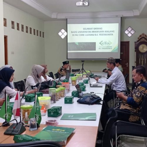 Suasana kunjungan BAZIS UB di LAZISNU DIY. (Foto: Asy’ari)